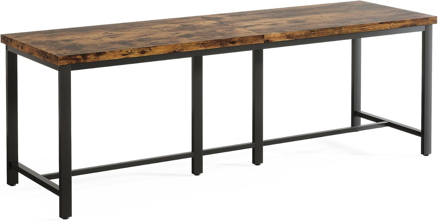 Double Computer Desk, 78.7 Inch Two-Person Study Table