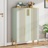 39.37-Inch Shoe Cabinet with Doors, 6-Tier Wooden Storage Organizer with Adjustable Shelves 3