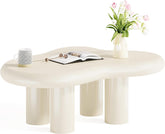 Curvy Cloud Coffee Table, Playful White Accent Table for Compact Living Rooms 3