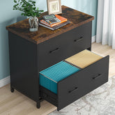 Tribesigns 2-Drawer Wooden File Cabinet, Compact Lateral Organizer for A4 and Letter Sizes 3