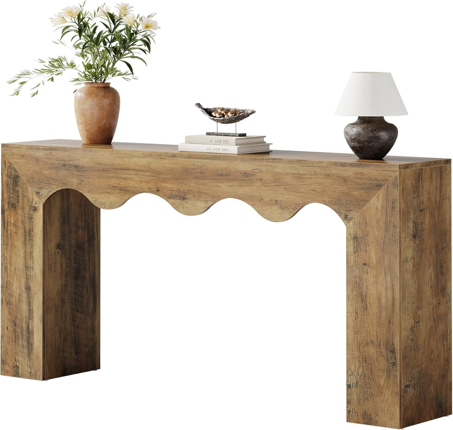 The Homestead Haven | 63" Narrow Farmhouse Console Table with Storage Base