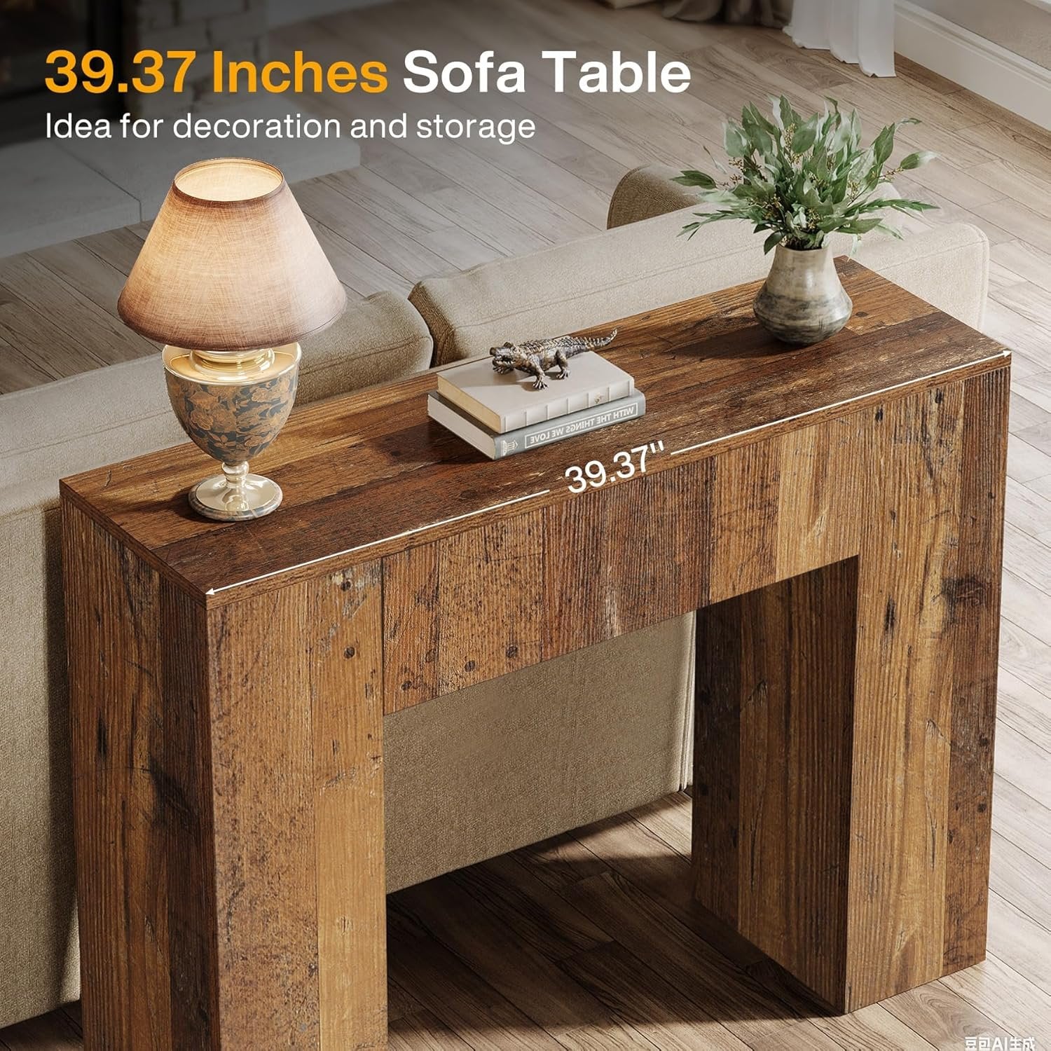 Tribesigns 39'' Farmhouse Console Table, Narrow Sofa Table with Drawer