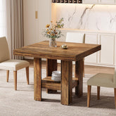 Tribesigns 31.5" Square Dining Table, Industrial Wooden Kitchen Table for Two in Small Spaces 3