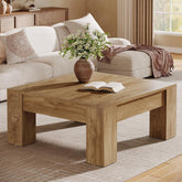 Tribesigns 39-Inch Square Coffee Table, Rustic Farmhouse Wooden Accent Table with Sturdy Legs 3