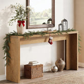 55-Inch Farmhouse Console Table, Narrow Wooden Sofa Table with Storage 3