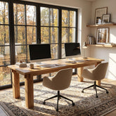 Tribesigns 78.7-Inch Solid Wood Computer Desk, 2 Person Executive Table for Home Office 3