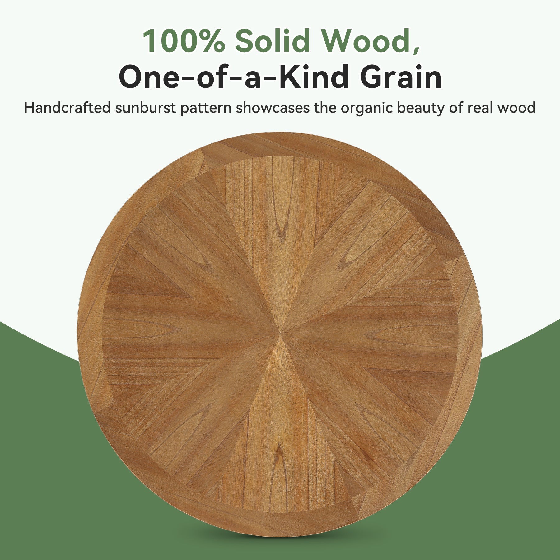 Tribesigns 31.5-Inch Round Coffee Table, Solid Wood Table with Shelf