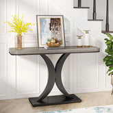 Modern 40" Geometric Console Table for Narrow Entryways 3