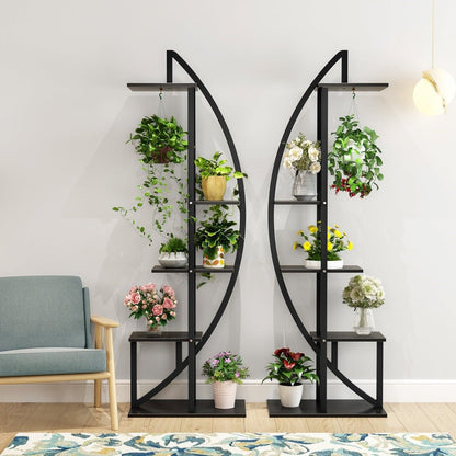 Plant Stand, 5-Tier Bonsai Flower Rack Display Shelf Pack of 2 Tribesigns