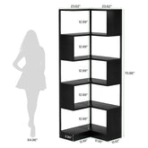Tribesigns 6-Tier Corner Bookshelf Unit，Metal Frame for Living Room Home Office 3