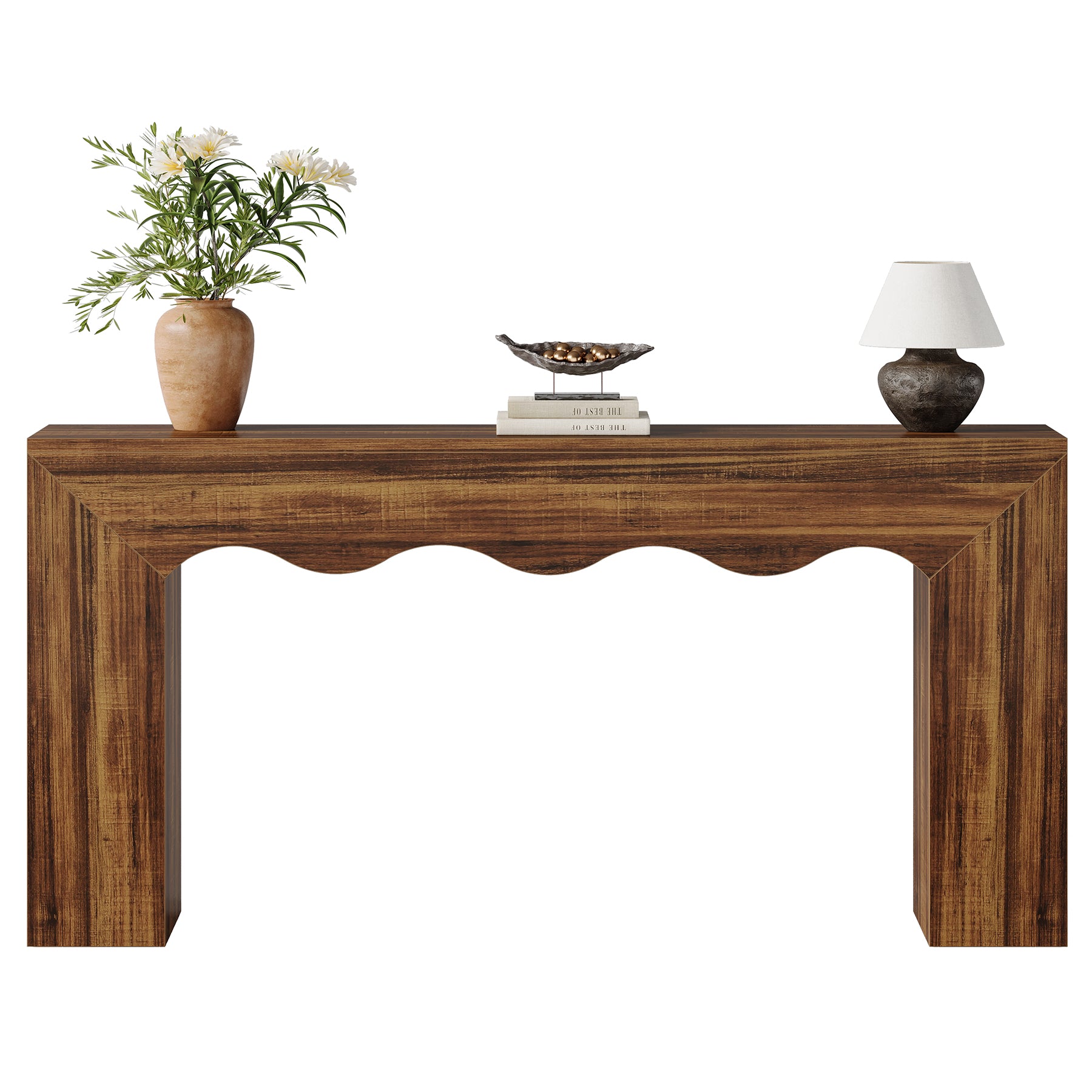 The Homestead Haven, 63" Narrow Farmhouse Console Table with Storage Base
