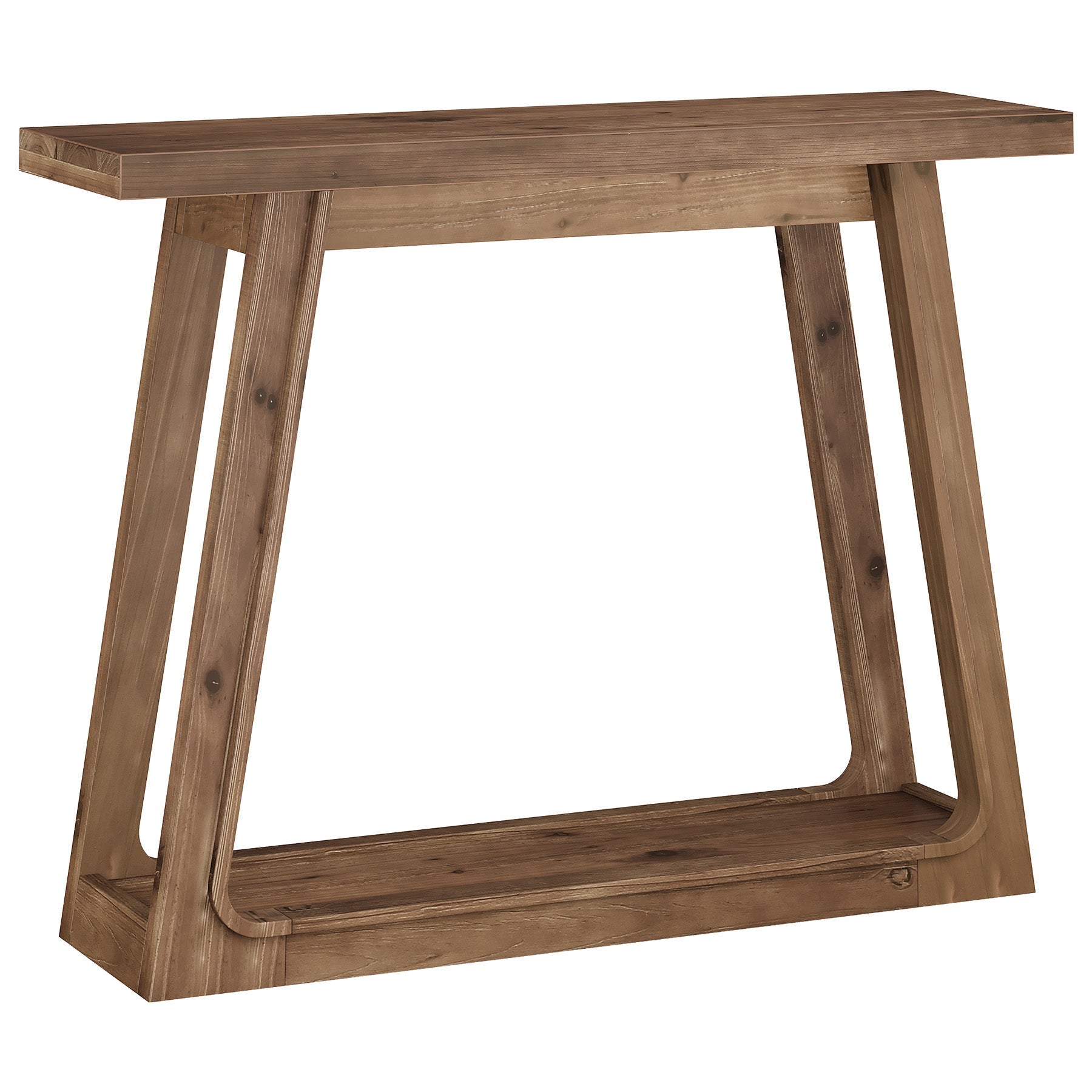 41.34-Inch Solid Wood Console Table with 2-Tier Storage Shelf, Narrow Entryway Sofa Table for Hallway and Behind Couch