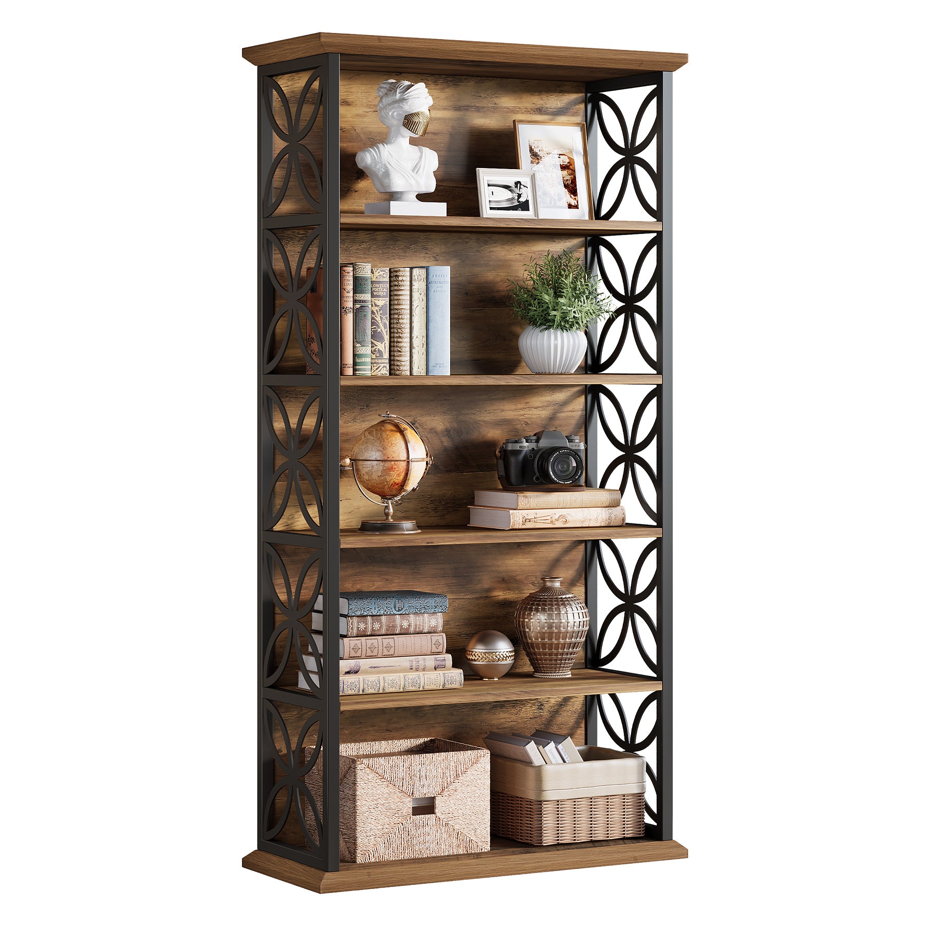 Tribesigns 71-Inch Tall Bookshelf, Open Storage Bookcase for Office