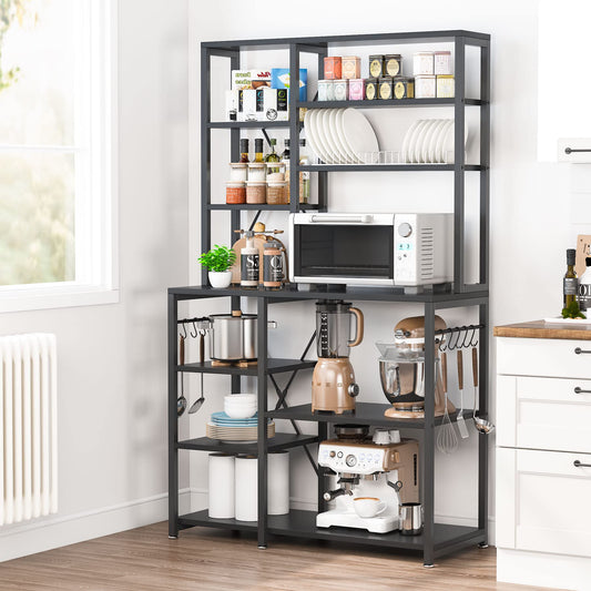 Tribesigns 5-Tier & 6-Tier Kitchen Baker’s Rack with Metal Frame Includes 10 S-Shaped Hooks