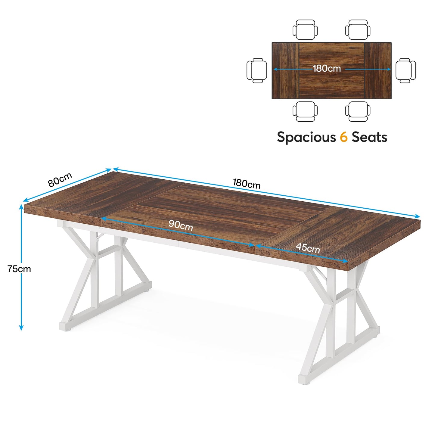 Tribesigns 63-Inch Executive Office Desk - Minimalist Laptop Study & Writing Table