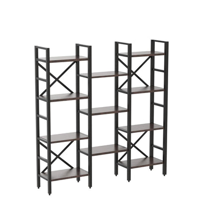 Tribesigns 4-Tier Industrial Bookshelf, Free-Standing Bookcase Display Unit