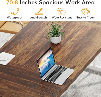 Tribesigns 63-Inch Executive Office Desk - Minimalist Laptop Study & Writing Table