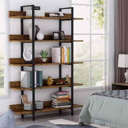 Tribesigns 5-Tier Industrial Bookshelf and Display Rack