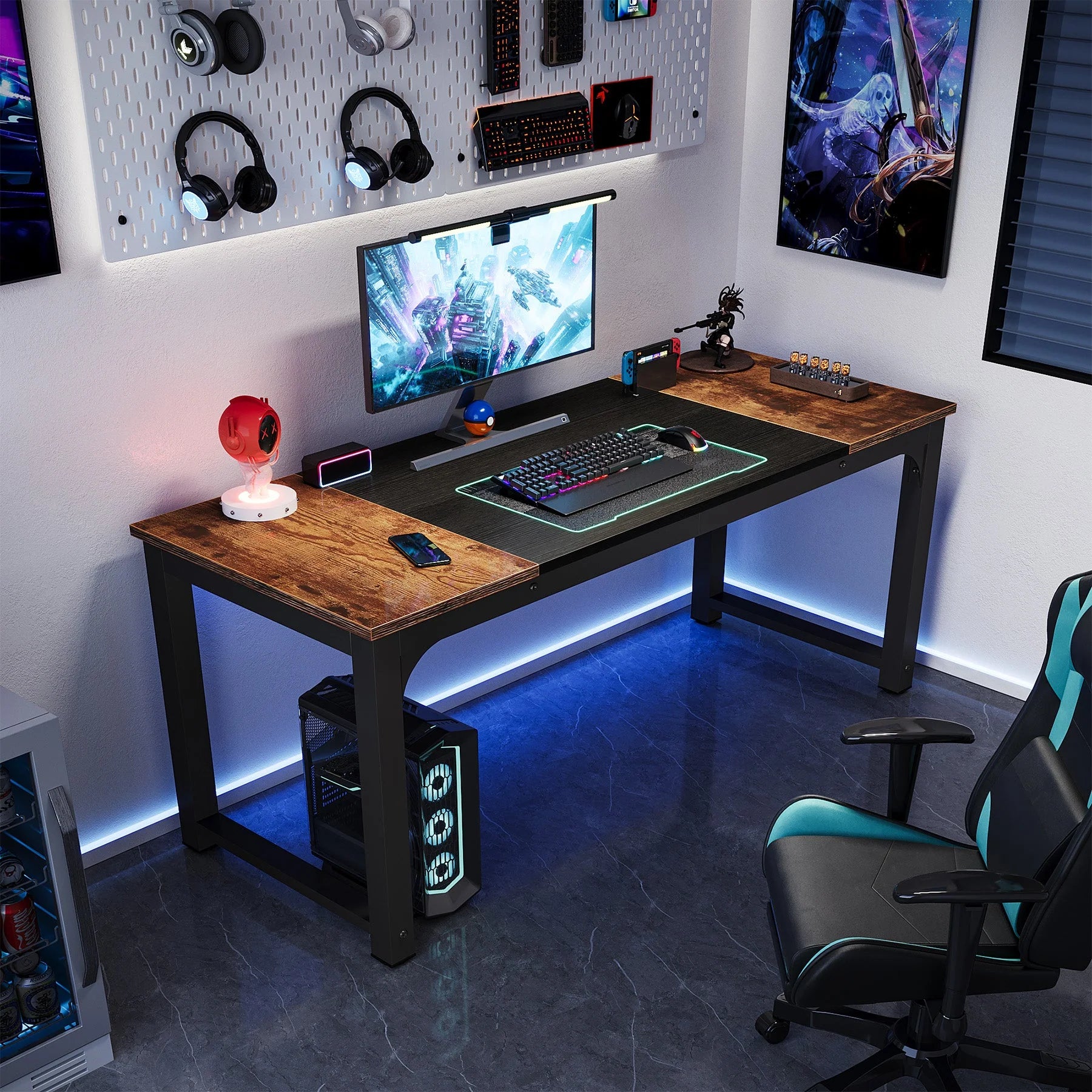 Modern Computer Desk, Industrial Style Desk Computer Workstation