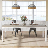 Rectangular Dining Table, 78 inch Long Kitchen Table for 6-8 People 3