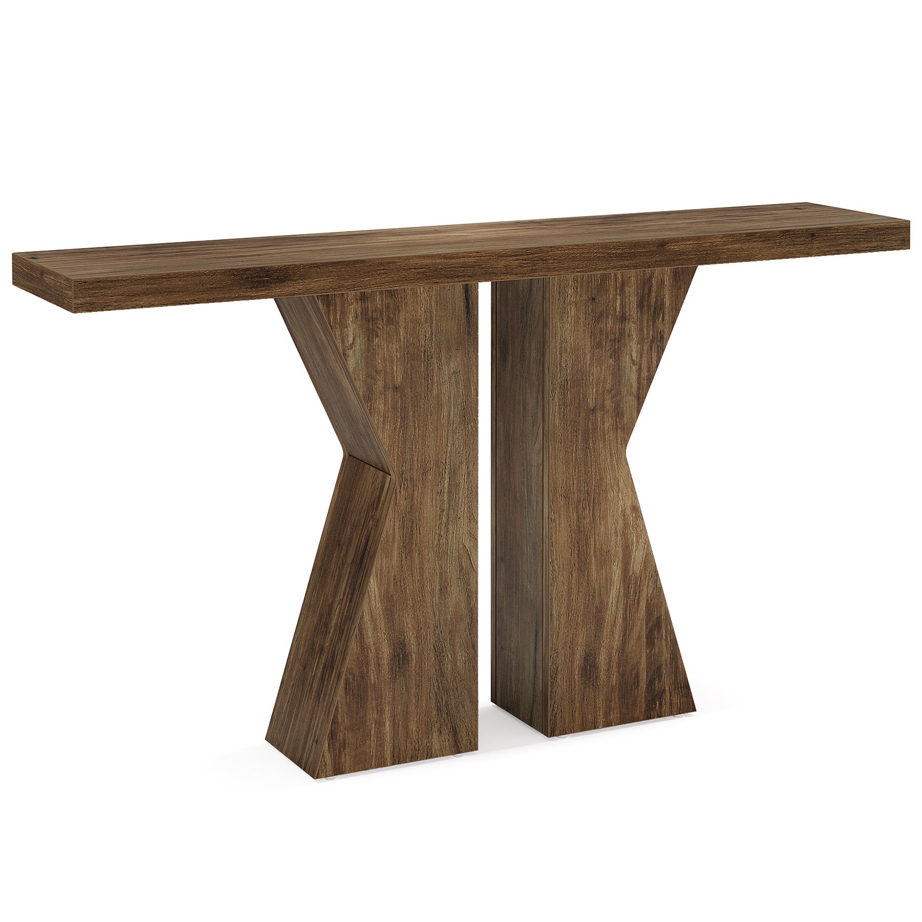 Wood Console Table, 55" Sofa Table Entryway Table with K-Shaped Frame