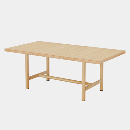 Wood Dining Table, 63" Farmhouse Kitchen Dinner Table for 6 People Tribesigns