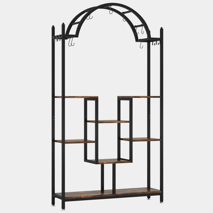 Arched Plant Stand, 74.8" Flower Stands with Hanging Hooks Tribesigns