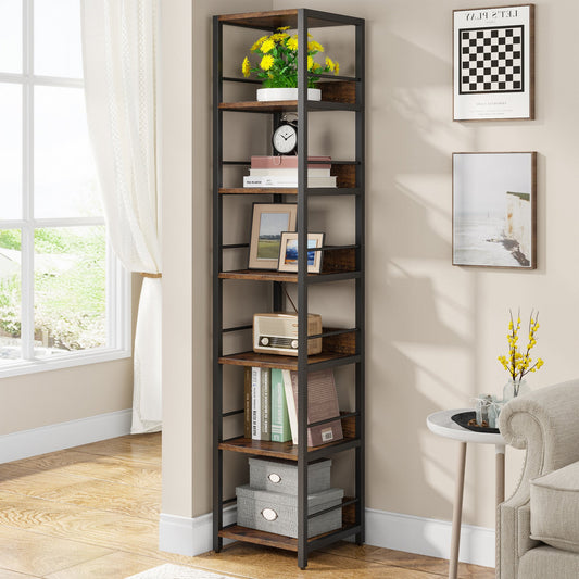 Tribesigns Corner Shelf, 6-Tier Narrow Etagere Bookshelf Storage Rack Tribesigns