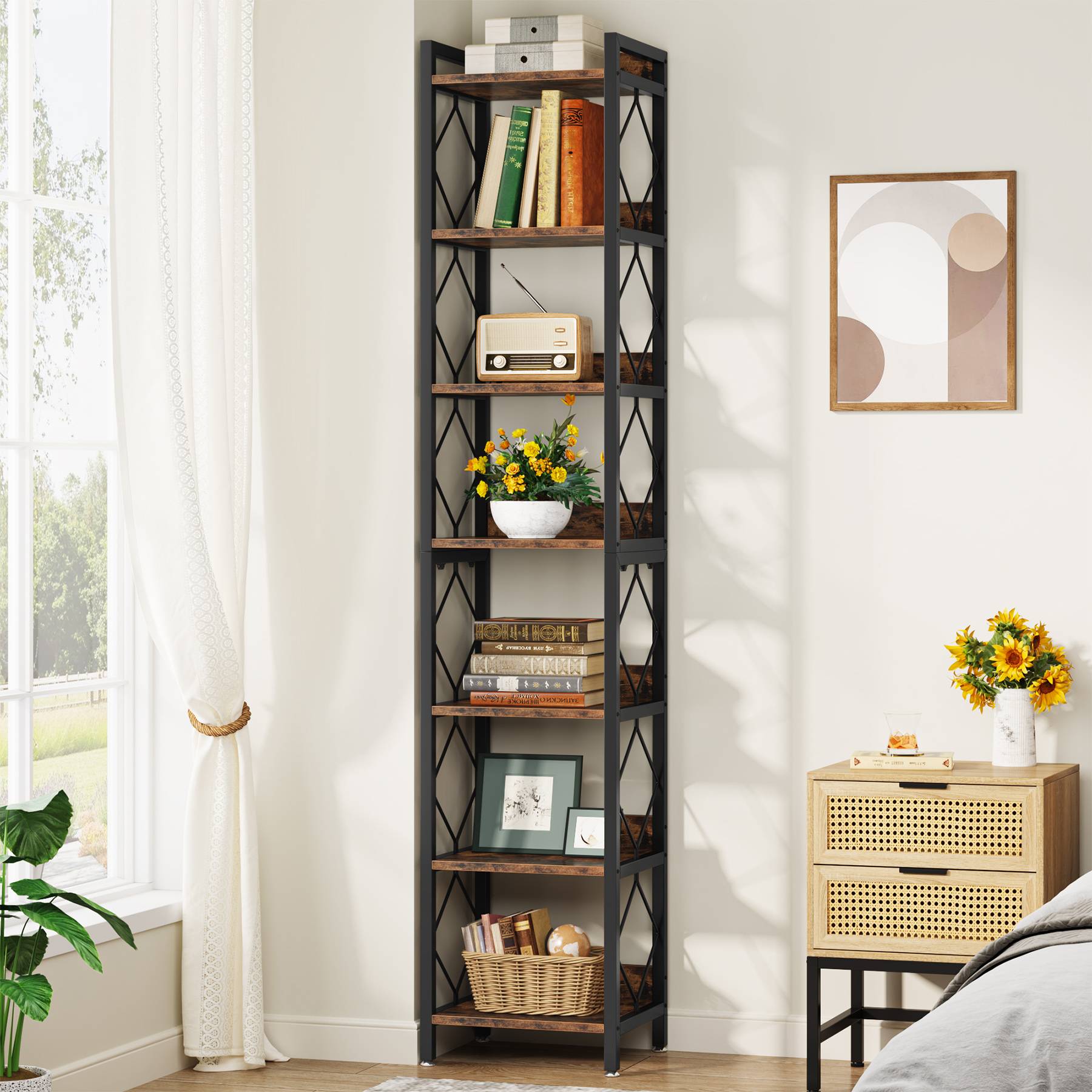 Corner tiered deals shelf