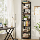 7-Tier Corner Shelf, 78.7" Narrow Bookshelf Corner Bookcase Tribesigns 3