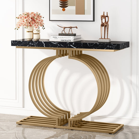 Console Table, 40 inch Entryway Sofa Table with Gold Base Tribesigns