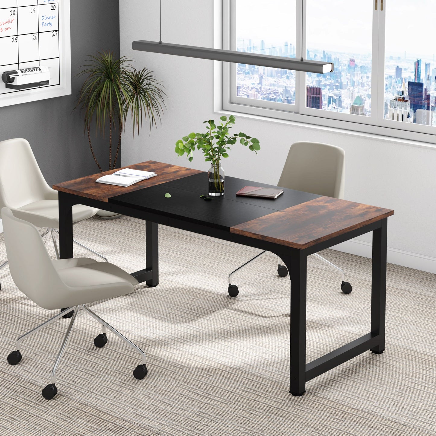 Tribesigns Tribesigns Conference Table, Rectangular Meeting Seminar Table Boardroom Desk