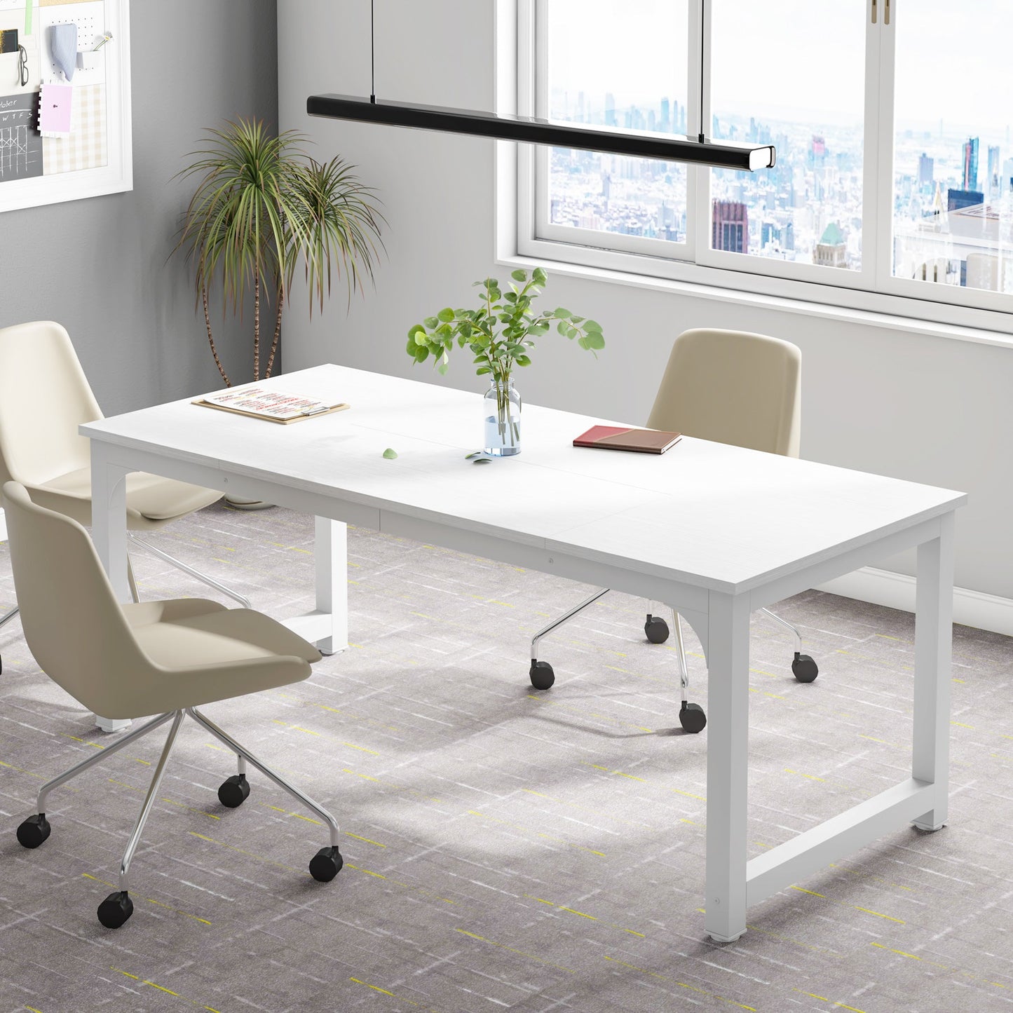 Tribesigns Tribesigns Conference Table, Rectangular Meeting Seminar Table Boardroom Desk